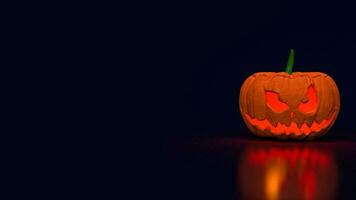 de jack O lantaarn pompoen voor halloween inhoud 3d renderen foto