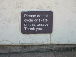 Doen niet fiets of vleet teken foto