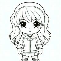 anime meisje kleur Pagina's foto