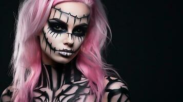 mooi model- met halloween bedenken foto