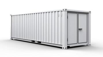 mobiel kantoor gebouwen of houder plaats kantoor voor bouw plaats. Verzending container. portable huis en kantoor hutten, generatief ai illustratie foto