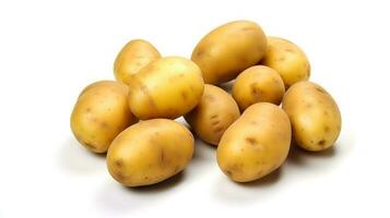 foto van aardappelen geïsoleerd Aan wit achtergrond