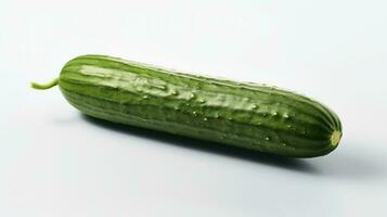 foto van komkommers geïsoleerd Aan wit achtergrond