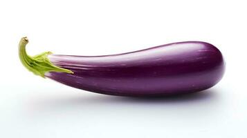 foto van aubergine geïsoleerd Aan wit achtergrond