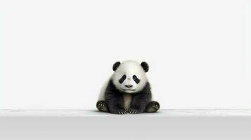 foto van een panda Aan wit achtergrond