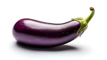 foto van aubergine geïsoleerd Aan wit achtergrond