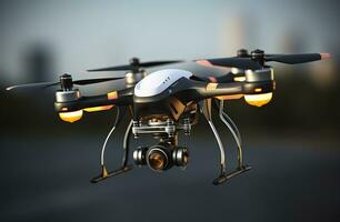 dar quadcopter met digitaal camera. generatief ai foto