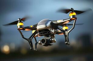 dar quadcopter met digitaal camera. generatief ai foto