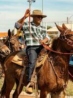 aporie, goias, Brazilië - 05 07 2023 te paard rijden evenement Open naar de openbaar foto