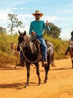 aporie, goias, Brazilië - 05 07 2023 te paard rijden evenement Open naar de openbaar foto