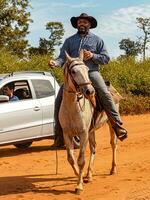 aporie, goias, Brazilië - 05 07 2023 te paard rijden evenement Open naar de openbaar foto