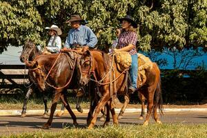 aporie, goias, Brazilië - 05 07 2023 te paard rijden evenement Open naar de openbaar foto