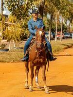 aporie, goias, Brazilië - 05 07 2023 te paard rijden evenement Open naar de openbaar foto