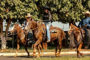 aporie, goias, Brazilië - 05 07 2023 te paard rijden evenement Open naar de openbaar foto