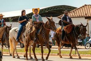 aporie, goias, Brazilië - 05 07 2023 te paard rijden evenement Open naar de openbaar foto