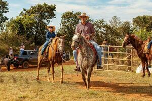 aporie, goias, Brazilië - 05 07 2023 te paard rijden evenement Open naar de openbaar foto