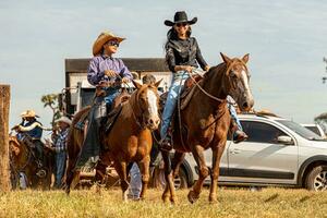 aporie, goias, Brazilië - 05 07 2023 te paard rijden evenement Open naar de openbaar foto