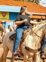 aporie, goias, Brazilië - 05 07 2023 te paard rijden evenement Open naar de openbaar foto