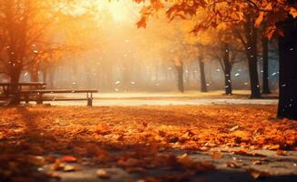 herfst bomen park achtergrond foto