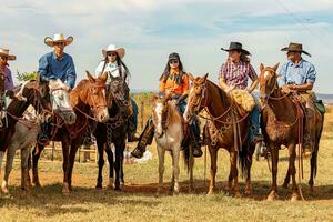 aporie, goias, Brazilië - 05 07 2023 te paard rijden evenement Open naar de openbaar foto