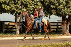 aporie, goias, Brazilië - 05 07 2023 te paard rijden evenement Open naar de openbaar foto