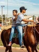 aporie, goias, Brazilië - 05 07 2023 te paard rijden evenement Open naar de openbaar foto