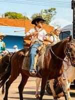 aporie, goias, Brazilië - 05 07 2023 te paard rijden evenement Open naar de openbaar foto