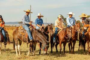 aporie, goias, Brazilië - 05 07 2023 te paard rijden evenement Open naar de openbaar foto