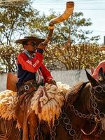 aporie, goias, Brazilië - 05 07 2023 te paard rijden evenement Open naar de openbaar foto