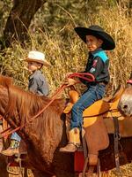 aporie, goias, Brazilië - 05 07 2023 te paard rijden evenement Open naar de openbaar foto