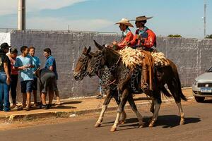 aporie, goias, Brazilië - 05 07 2023 te paard rijden evenement Open naar de openbaar foto