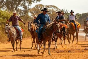 aporie, goias, Brazilië - 05 07 2023 te paard rijden evenement Open naar de openbaar foto