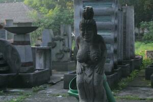 een uniek standbeeld in Bali - voorraad foto