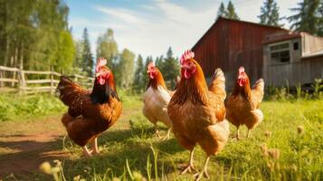 kip Aan de boerderij foto