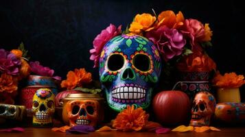 dia de Muertos vakantie achtergrond foto