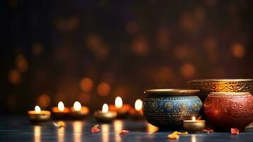 diwali festival van lichten achtergrond foto