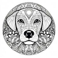 mandala hond kleurplaten foto