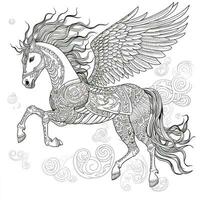 mandala paard kleur Pagina's foto