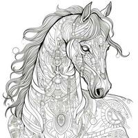 mandala paard kleur Pagina's foto