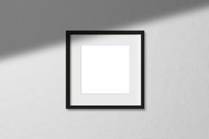 minimale lege vierkante zwarte frame foto mock up