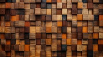 abstract blok stack houten 3d kubussen, rustiek hout structuur voor backdrop foto