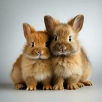 schattig weinig konijntjes. generatief ai foto
