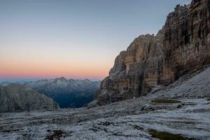 brenta dolomieten in zonsopkomst licht, Italië, Europa foto