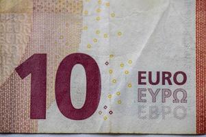 detail van het biljet van 10 euro foto