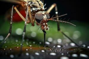 macro schot van mug Aan menselijk huid. generatief ai foto