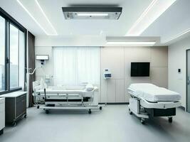 interieur van een modern ziekenhuis in behandeling kamer foto