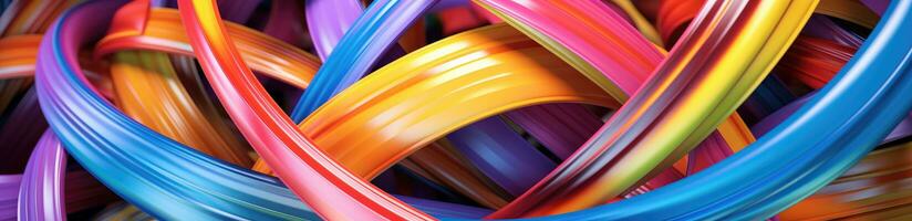 abstract golvend kleurrijk kabel achtergrond. generatief ai foto
