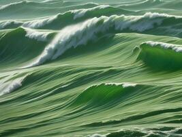 zee strand groen water golven illustratie foto