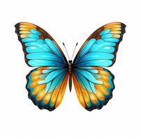 blauw vlinder geïsoleerd foto