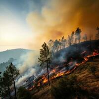 bosbrand achtergrond foto